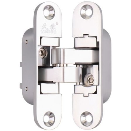 1 Usynlig Hengsel - 3D Aluminium. Farge Sateng Rustfritt Stål. - Høyre-DPZO.pa