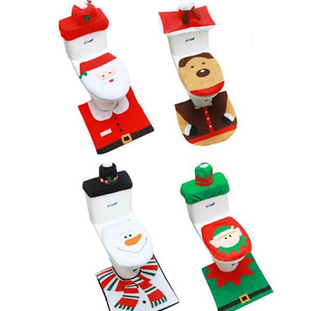 Jultoalettlock Set med Tre