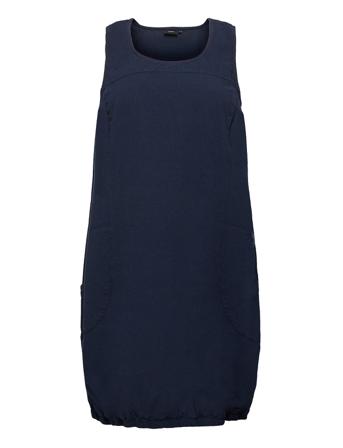 Jeasy, S/L, Dress Knälång Klänning Blå Zizzi