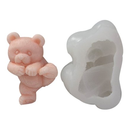 Ice Cube Form Silikon Söt djur Iskuber Form 3D Kattbjörn Ice Cube Form Kaffe Mjölk Isbit Återanvändbar gör-det-själv-drink