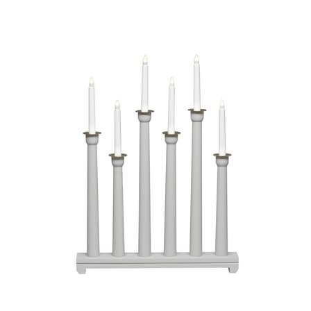 Konstsmide 3978-310 Elektrisk lysestake 6 lys Grå, Belysning