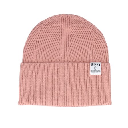 Djinns - Roze cuff Beanie - Basic Beanie Wooly Knit Soft Pink Cuff @ Hatstore