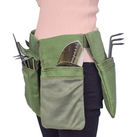 Hageverktøy oppbevaringspose - Hagegaver til kvinner, Heavy Duty Tote Bag for hageverktøy, verktøysett, innendørs og utendørs, grønn (verktøybelte)