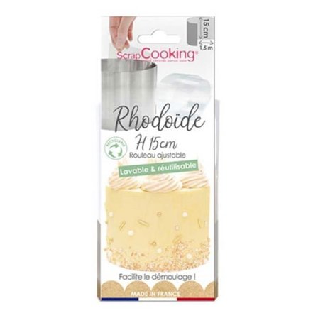 Genanvendeligt Rhodoid bånd 1,5 m x 15 cm