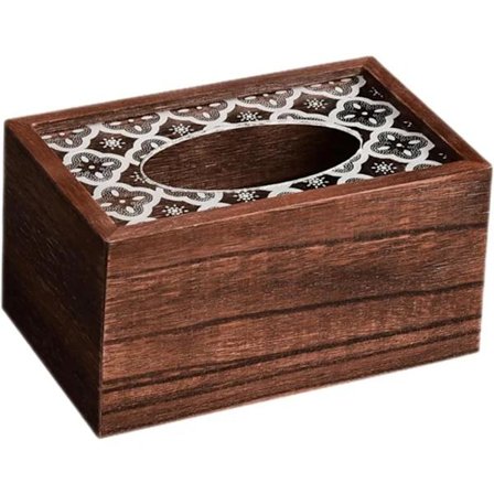 Vintage Serviettbeholder i Glass Toalettpapir Serviettboks Kontor