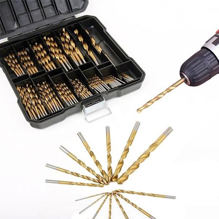 99-delade HSS Twist Drill Bit Set med plastfodral