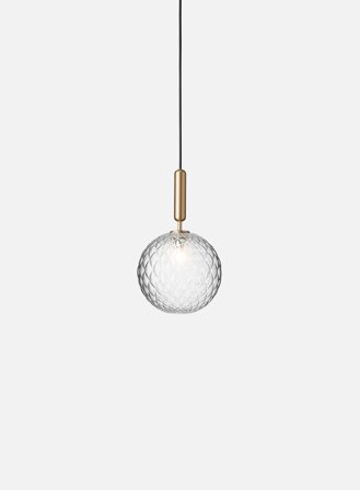 Miira 1 large taklampe - nordic gold/optisk glass