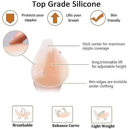 Invisilift BH, Silikon Adhesive Lift BH Push Up Conceal Lift BH För Kvinnor