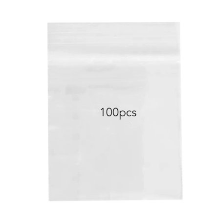 100 stk. Snackopbevaringsposer Transparent lækagesikker tyk klar lynlås PE forseglede poser til hjemmebrug