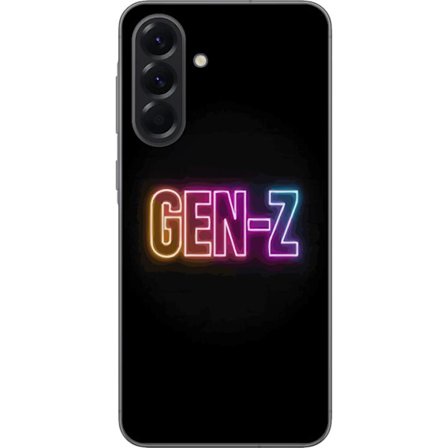 Kompatibel Mobilcover til Samsung Samsung Galaxy A56 Neontekst Gen Z i farverigt lys mod en mørk baggrund i moderne digital stil