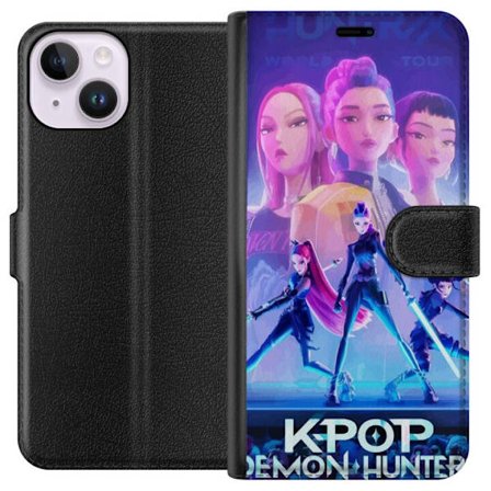 Kompatibelt Plånboksfodral till Apple Apple iPhone 14 Trendiga KPop Demon Hunters docka figur