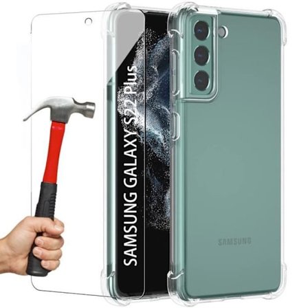 Coque - Booling - för Samsung S22 Plus - Förstärkt skydd - Silikon - 2 Härdade glas