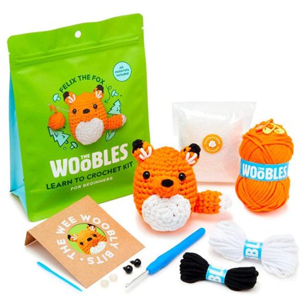 Woobles Nybörjar Kit för Virkning i Enkel Ärtgarn, som setts på Shark Tank Fox