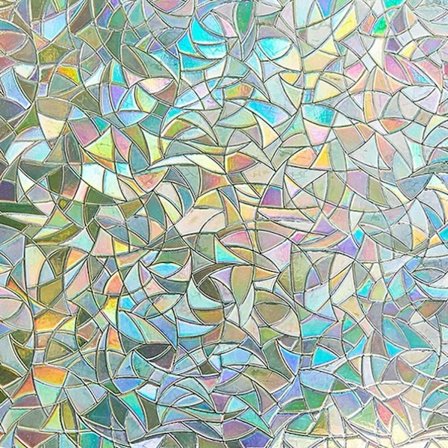 60*300CM Sateenkaarivaikutteinen Elektrostaattinen Ikkunakalvo Tietosuojakuvio