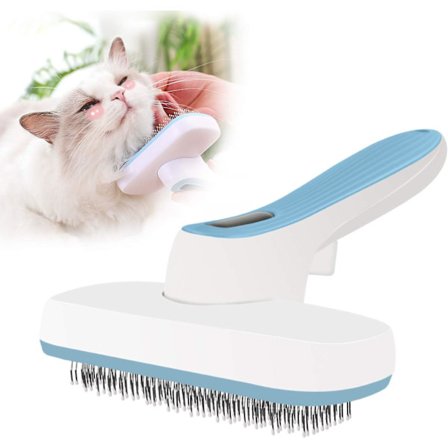 Pälsvårdsborste för hund och katt, självrengörande borste kam borttagning av L