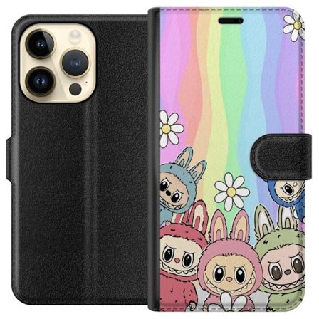 Kompatibelt Lommeboketui til Apple Apple iPhone 14 Pro Regnbage