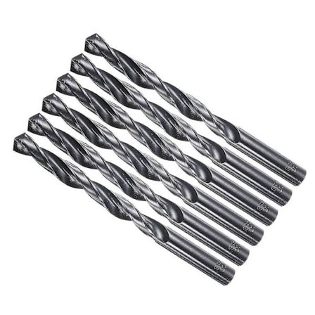 Borrbits (11mm) 6st, 4241 Höghastighetsstål Rakt skaft 118 Svart Nitrid