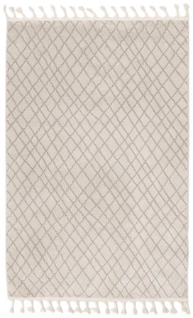 Checkered Small Osmani Rug - Cream White/Beige 140X200