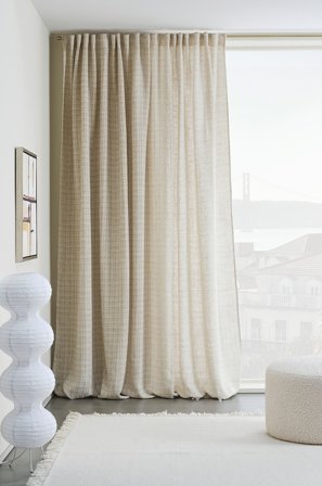 Jotex - Gardin Med Multifunksjonsbånd 1 Lengde - Ekstra Bred Beige - KIM - Kjøp Multifunksjonsgardiner hos Jotex