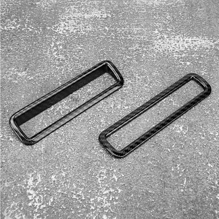 2 st kolfiberstrukturerade strålkastarjusteringsramar passar Nissan Sylphy Sentra 2020