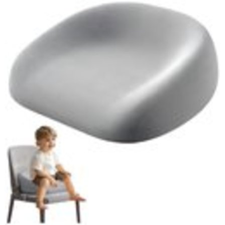 Autostol til småbørn - Aftageligt betræk - Skridsikker base - Justerbar sikkerhedssele egnet til hjemmet, restauranter og teatre - Grå - 35x38x6 cm