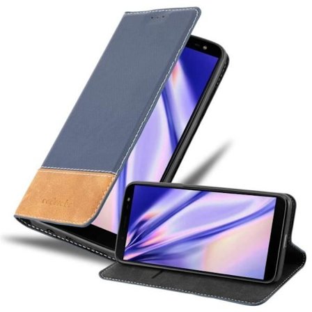 Fodral till Samsung Galaxy J6 2018 Skal i BLÅBRUN Fodral Skal Skydd magnetisk stängning stödfunktion