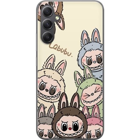 Kompatibelt Mobildeksel til Samsung Samsung Galaxy A16 5G Monster kanindukke med blomsterkrans vinylfigur