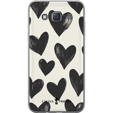 Kompatibel Mobilcover til Samsung Samsung Galaxy J5 Cactus and Friends - Bold Black Love Pattern