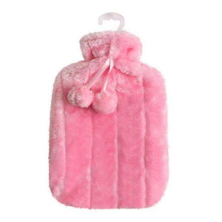 2 Litran Ylellinen Pehmeä Tekoturkis Pom Lämpöpullo Lämpöpussi