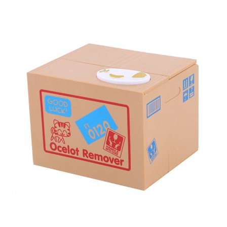 Katt Sparebøsse Mynt Bank, Automatisk Stjele Mynter Cent Bank Spareboks