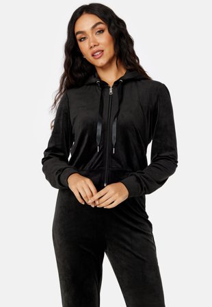 BUBBLEROOM Willow soft velour jacket Black Klær