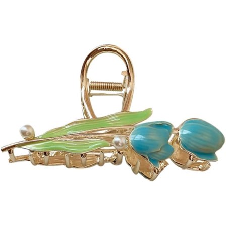 Hårklemme Hårtilbehør Hårklemme til Kvinder Metal Hårklemmer til Kvinder Tulipan Blomst Hårklemmer Blomst Hårkæbe Klemme