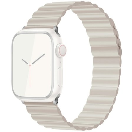 KALEBOL Magnetiskt klockarmband Apple Watch Series 10 46mm Silikonarmband - Stjärnljus