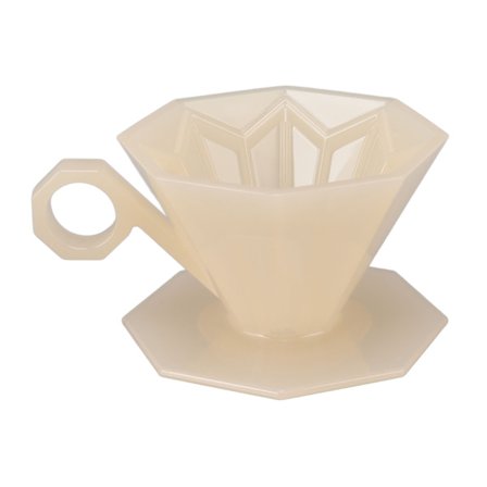 Resin Pour Over Kaffetrakter med Ergonomisk Håndtak for Hjemmebrygging Beige