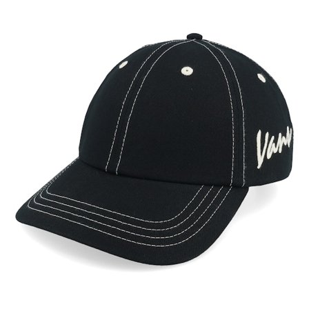Vans - Svart unconstructed Caps - Classic Script Curved Bill Jockey Black Dad Cap @ Hatstore