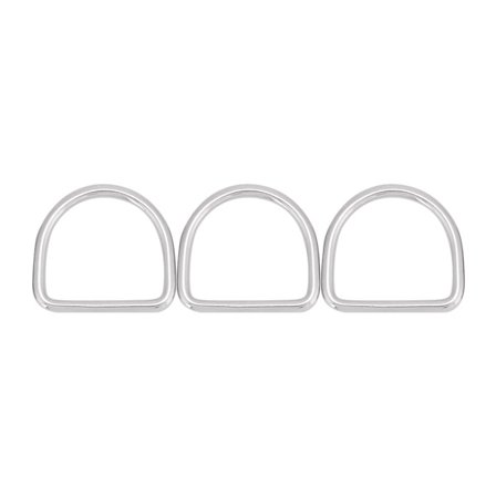 3 stk. rustfrit D-ring i rustfrit stål til vægtbælte, webbing, klatring, dykning (stor)