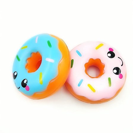 2 stk. Jumbo Sakte Stigende Duftende Stress Relief Donut Squishy Leketøysett for Barn og Voksne