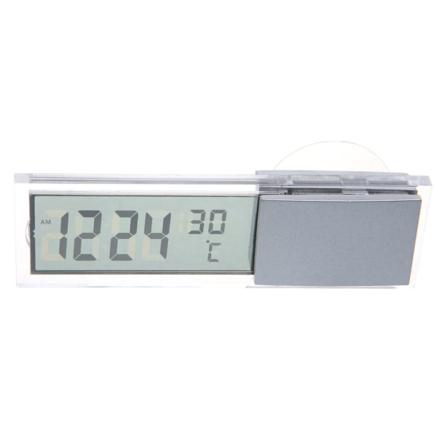 Mini 2 i 1 LCD Digital Auto Car Truck Klocka + Termometer för w/sugkopp