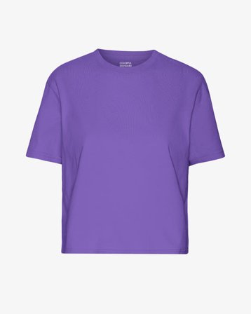 Organic Boxy Crop Tee - Ultra Violet - Female - L