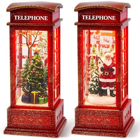 2 stk. jule LED lanterne lys Julemand juletræ