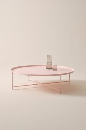 Jotex - Sofabord Ø 110 Cm Matt rosa - TRAYSON - Kjøp Sofabord hos Jotex