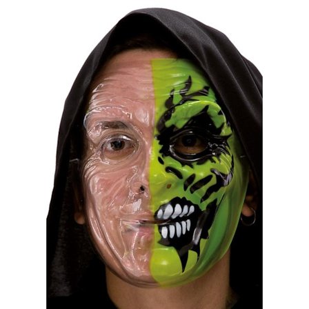 Ansiktsmask - Green half face painting
