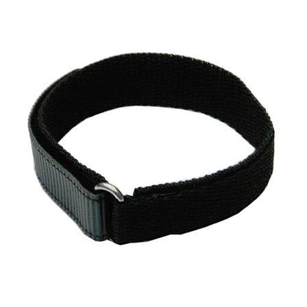 Velcrolukning 12/18/20 mm, med spænde, sort