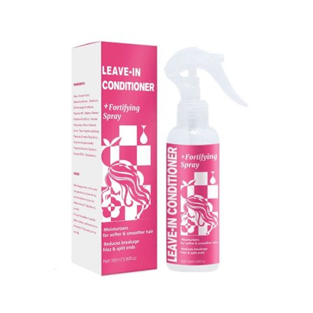 Leave-in Balsamspray, Anti-Frizz Dypbalsam for Splittede Tupper og Knekte Hårstrå og Krøllete, Tørt og Skadet Hår