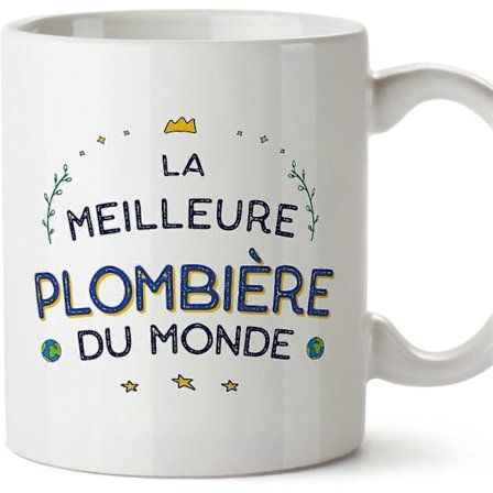 Rørlegger Dame Krus på Fransk Meilleur du Monde Morsom Gave til Kolleger Keramisk 11oz Krus