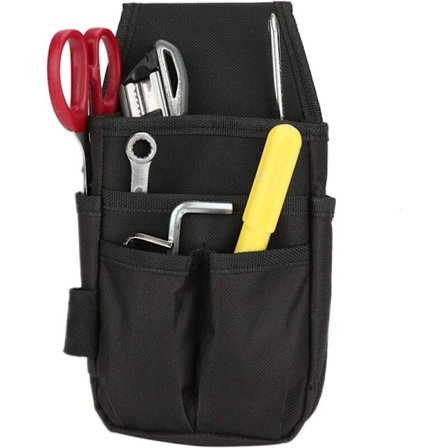 Værktøjstaske, værktøjsbælte, Værktøjslommebælte, værktøjssæt til hardwareværktøj, WAUT VÆRKTØJSLOMME med 6 Oxford vandtætte lommer til gør-det-selv, 