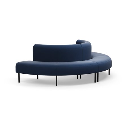 Sofa VARIETY, außen halbrund, Stoff Pod CS, navy