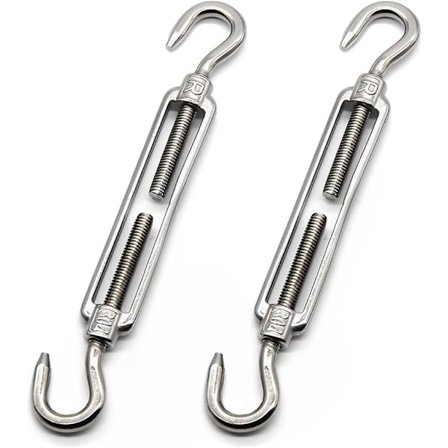 Pieces Solsejlbeslag, Solsejlsfastgørelser, Solsejlsspændingssystem, Rustfri stål kabelstrammere, Solsejl Support Tilbehør