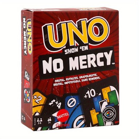 168 ark UNO NO MERCY Special Edition kortspil