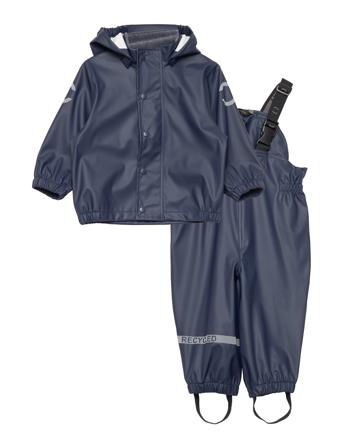 Pu Rain W. Susp. Recycled Outerwear Rainwear Rainwear Sets Blå Mikk-Line